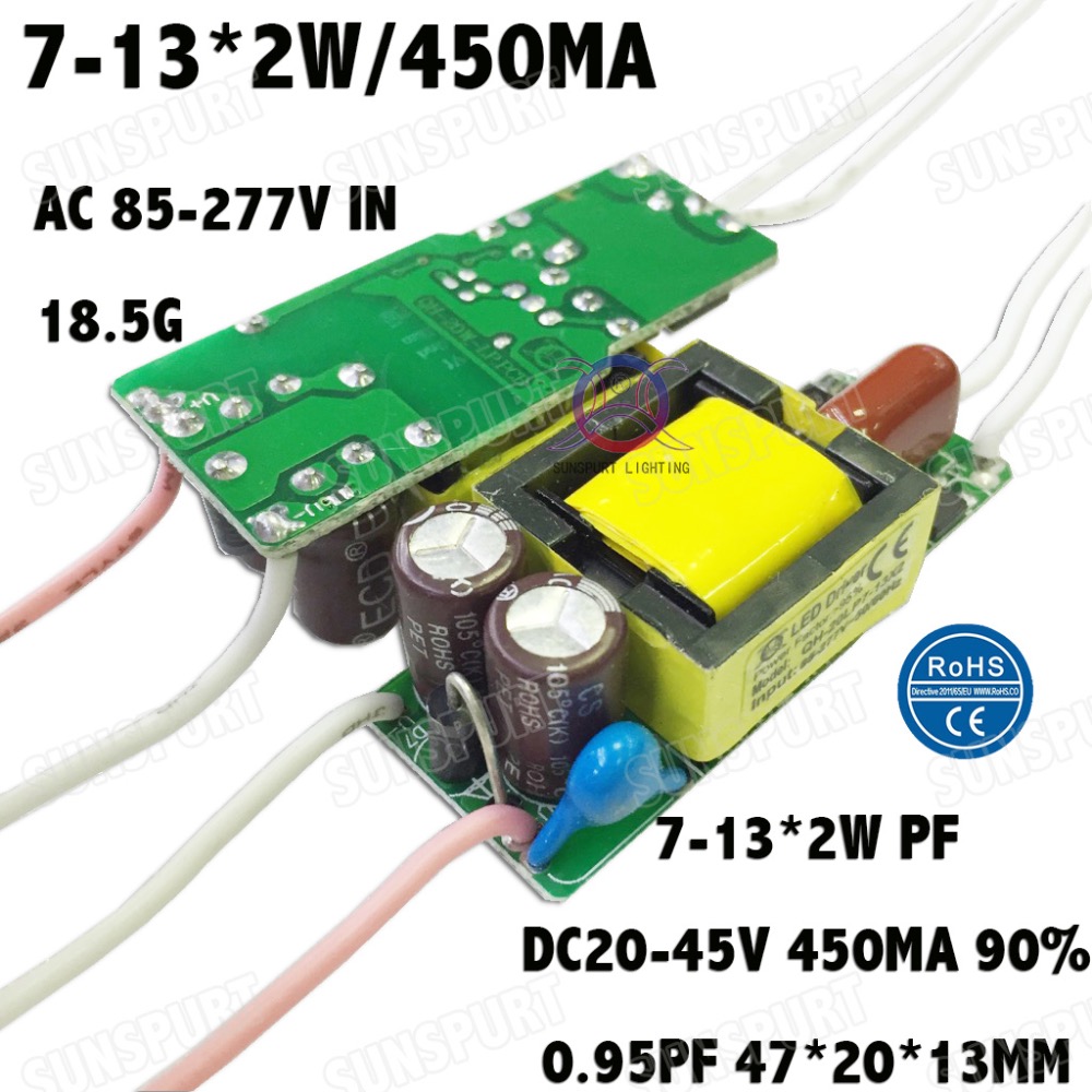 5   20 Ʈ AC85-277V LED ̹ 7-13 Ʈ 450mA..